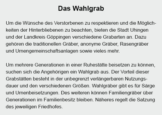 Beerdigung in Nürtingen